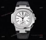 Swiss Replica 5980 Patek Philippe Nautilus 5980 Leather Watch With White Dial (1)_th.jpg